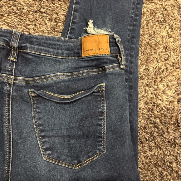 American Eagle Outfitters Women's Dark Blue Skinny Jeans - Picture 2 of 8